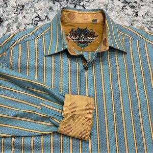 Robert Graham Mens Size Large Shirt Long Sleeve Button Down